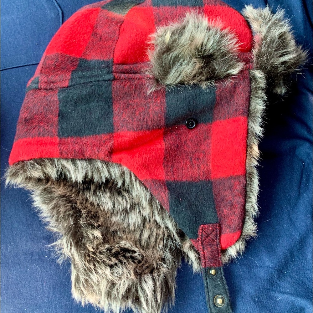 Sonoma Plaid, Red and Black Men’s Trapper Hat
